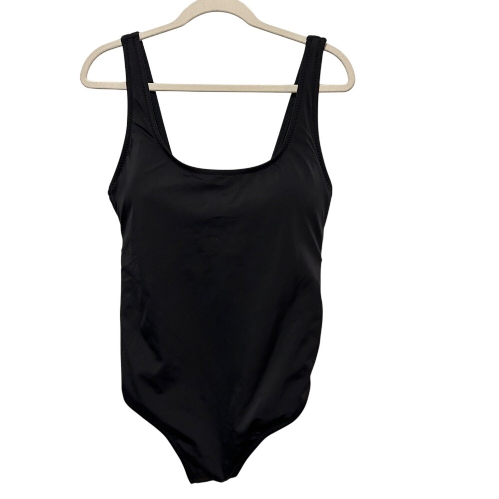 Fabletics Scoop Tie Back Shaping One Piece Swimsuit Womens XXL 1X Black Swim NWT